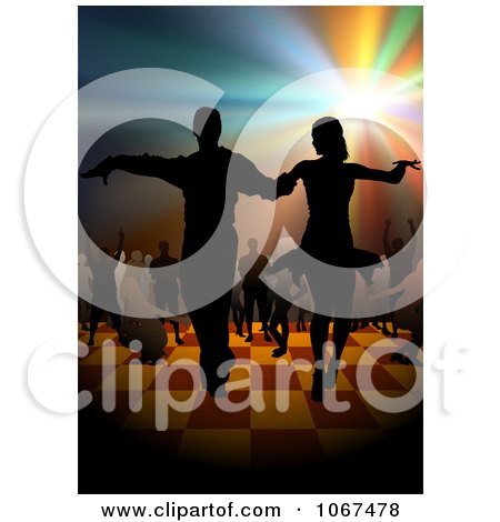 Clipart Couple On The Dance Floor - Royalty Free Vector Illustration by dero