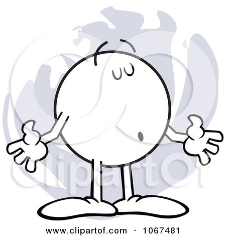 Clipart Bragging Shrugging Moodie Character - Royalty Free Vector Illustration by Johnny Sajem