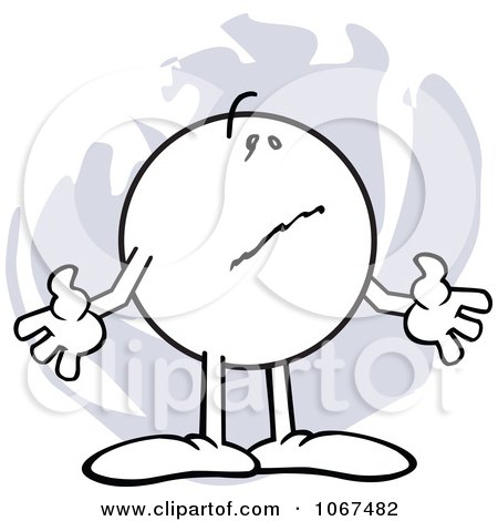 Clipart Nervous Shrugging Moodie Character - Royalty Free Vector Illustration by Johnny Sajem