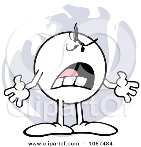 Clipart Angry Shrugging Moodie Character - Royalty Free Vector Illustration by Johnny Sajem