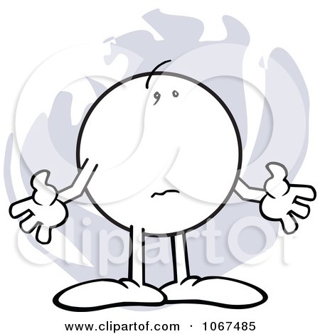 Clipart Shrugging Moodie Character - Royalty Free Vector Illustration by Johnny Sajem