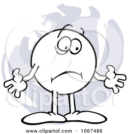 Clipart Clueless Shrugging Moodie Character - Royalty Free Vector Illustration by Johnny Sajem