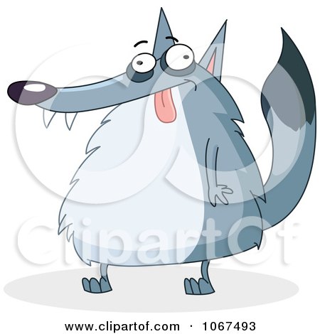 Clipart Goofy Wolf - Royalty Free Vector Illustration by yayayoyo