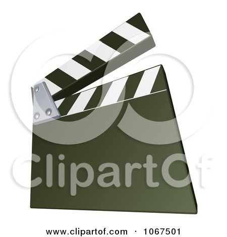 Clipart Green Clapperboard - Royalty Free Vector Illustration by AtStockIllustration