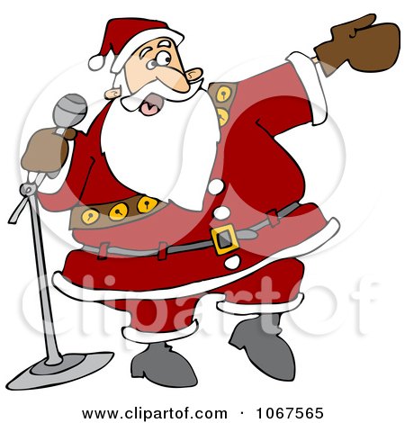 Clipart Santa Introducing - Royalty Free Vector Illustration by djart