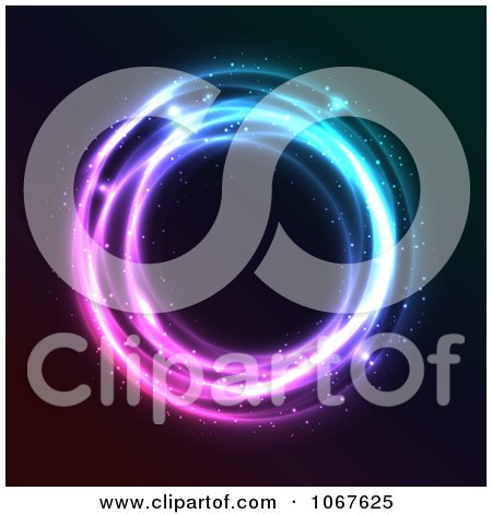 Clipart Blue And Purple Neon Circle - Royalty Free Vector Illustration by KJ Pargeter