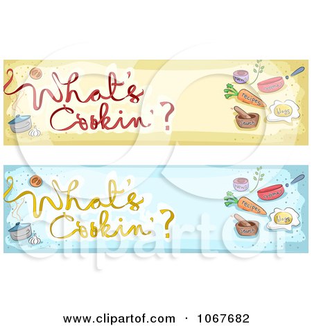 Clipart Whats Cookin Website Banners - Royalty Free Vector Illustration by BNP Design Studio