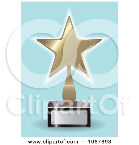 Clipart Bronze 3d Star Trophy - Royalty Free Vector Illustration by michaeltravers