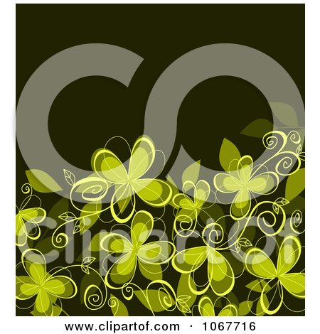 Clipart Green Floral Clover Background - Royalty Free Vector Illustration by Vector Tradition SM
