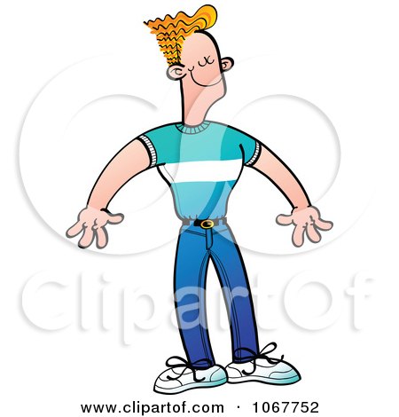 Clipart Proud Young Man - Royalty Free Vector Illustration by Zooco