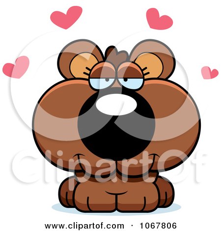 Clipart Loving Bear Cub - Royalty Free Vector Illustration by Cory Thoman