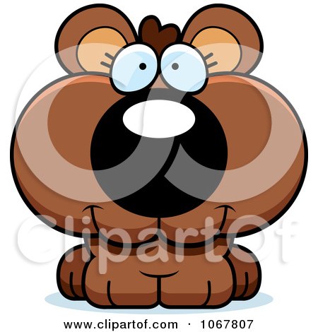 Clipart Smiling Bear Cub - Royalty Free Vector Illustration by Cory Thoman