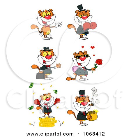 Clipart Tigers 2 - Royalty Free Vector Illustration by Hit Toon