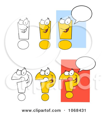 Clipart Question Marks And Exclamation Points - Royalty Free Vector Illustration by Hit Toon