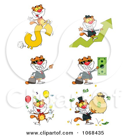 Clipart Tigers 1 - Royalty Free Vector Illustration by Hit Toon