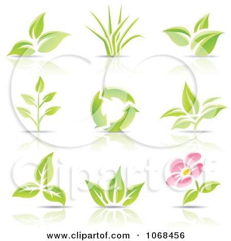 Clipart Eco Logo Icons - Royalty Free Vector Illustration by cidepix