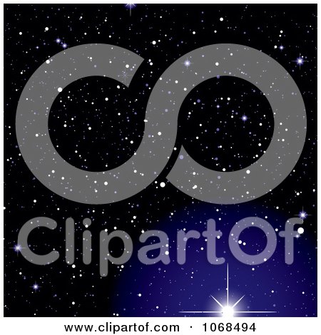 Clipart Blue Starry Night Background 1 - Royalty Free Vector Illustration by michaeltravers