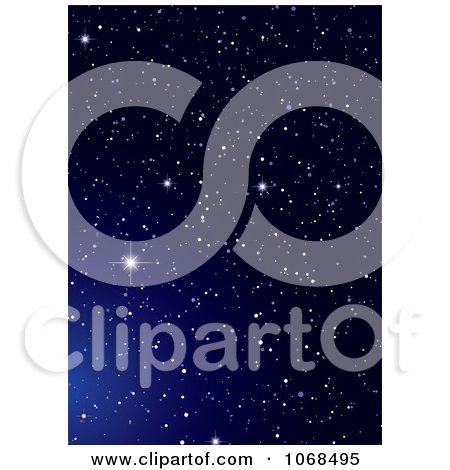 Clipart Blue Starry Night Background 2 - Royalty Free Vector Illustration by michaeltravers