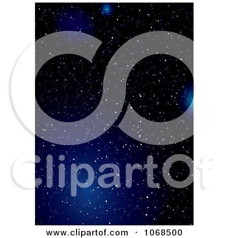 Clipart Blue Starry Night Background 3 - Royalty Free Vector Illustration by michaeltravers