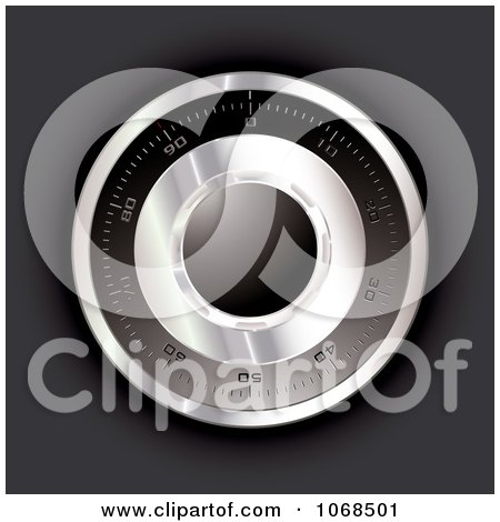 Clipart 3d Safe Dial On Gray - Royalty Free Vector Illustration by michaeltravers