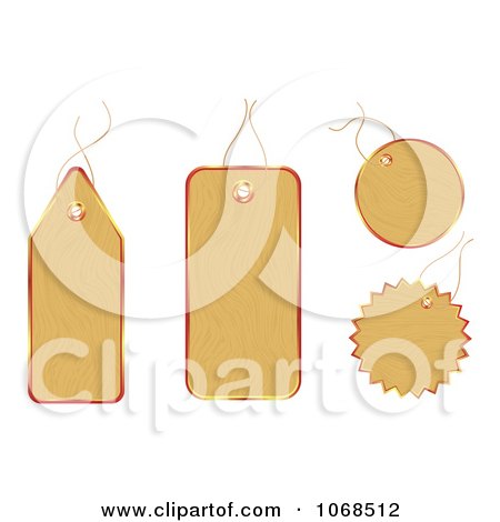 Clipart 3d Wooden Sales Tags - Royalty Free Vector Illustration by vectorace