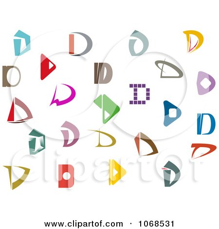 Clipart Letter D Design Elements - Royalty Free Vector Illustration by Vector Tradition SM