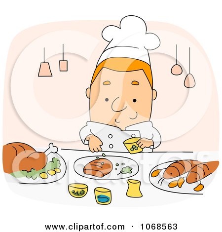 Clipart Chef Seasoning Food - Royalty Free Vector Illustration by BNP Design Studio