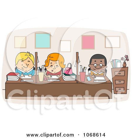 Clipart Faculty Workers - Royalty Free Vector Illustration by BNP Design Studio