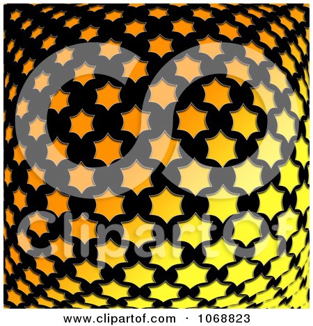 Clipart Black Orange And Yellow Star Background - Royalty Free CGI Illustration by chrisroll
