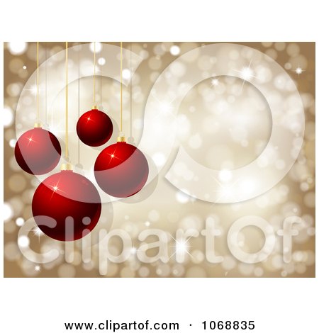 Clipart Golden Sparkle And Red Ornament Background - Royalty Free Vector Illustration by KJ Pargeter