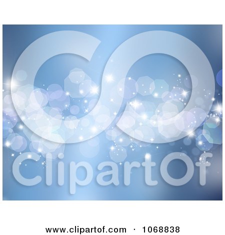 Clipart Blue Sparkly Background - Royalty Free Illustration by KJ Pargeter