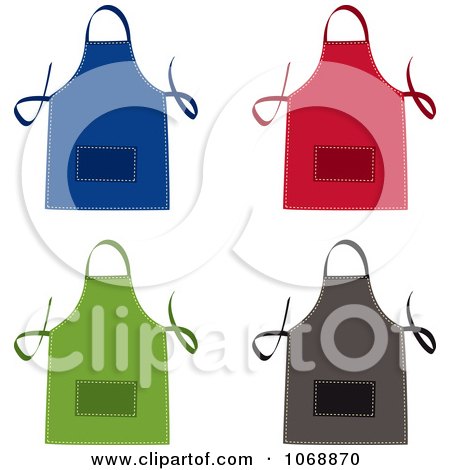 Clipart Four Aprons - Royalty Free Vector Illustration by michaeltravers