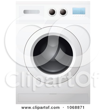 Clipart 3d Front Loader Washing Machine Or Dryer - Royalty Free Vector Illustration by michaeltravers