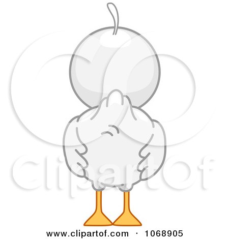 Clipart Cute Duck From Behind - Royalty Free Vector Illustration by BNP Design Studio