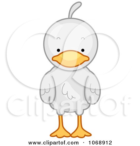 Clipart Cute Duck From The Front - Royalty Free Vector Illustration by BNP Design Studio