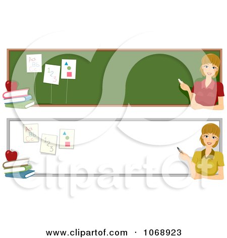 Clipart School Teacher Website Banners - Royalty Free Vector Illustration by BNP Design Studio