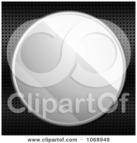 Clipart 3d Circle Plaque On Black Metal - Royalty Free Vector Illustration by elaineitalia