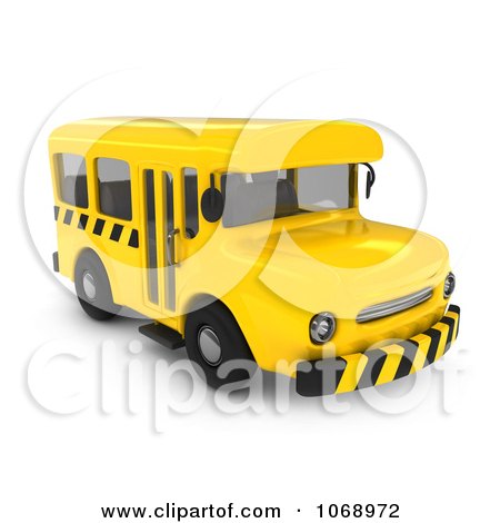 Clipart 3d School Bus - Royalty Free CGI Illustration by BNP Design Studio