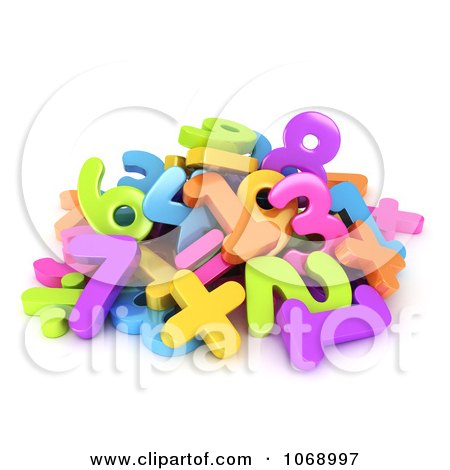 Clipart 3d Pile Of Numbers - Royalty Free CGI Illustration by BNP Design Studio