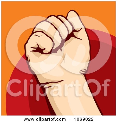 Clipart Fisted Hand - Royalty Free Vector Illustration by Any Vector