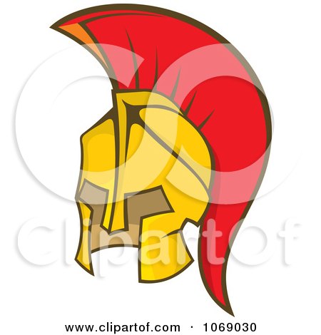 Clipart Greek Spartan Soldier Helmet - Royalty Free Vector Illustration by Any Vector
