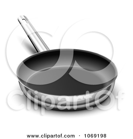 Clipart 3d Frying Pan - Royalty Free Vector Illustration by Oligo