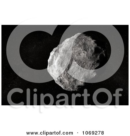 Clipart 3d Planetoid In Space - Royalty Free CGI Illustration by Mopic