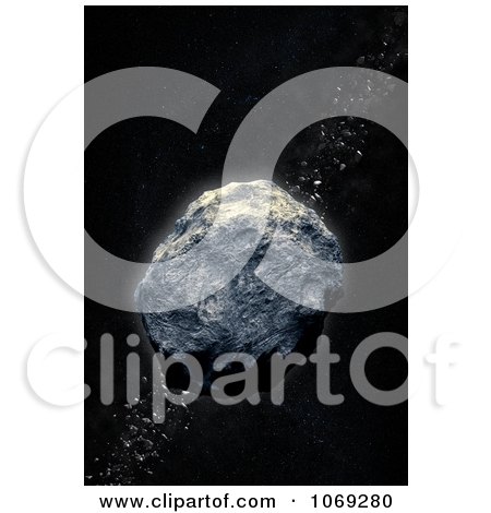 Clipart 3d Asteroid Belt - Royalty Free CGI Illustration by Mopic