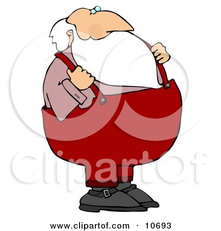 Santa With His Hands on His Suspenders Clipart Illustration by djart