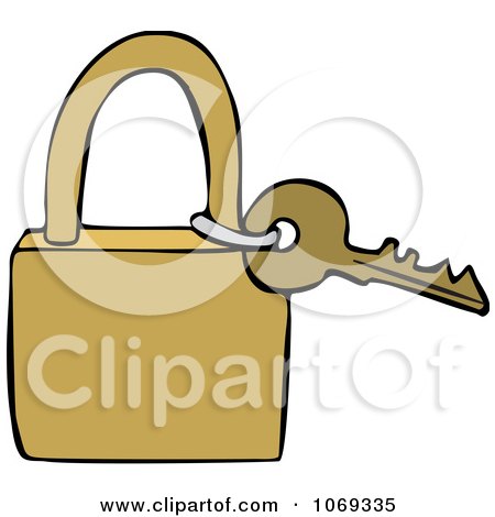 Clipart Key And Padlock - Royalty Free Vector Illustration by djart