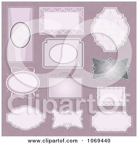 Clipart Purple Frames - Royalty Free Vector Illustration by vectorace