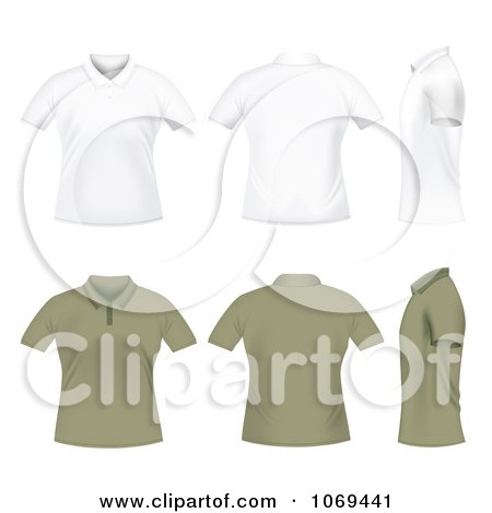 Clipart White And Tan Polo T Shirts - Royalty Free Vector Illustration by vectorace
