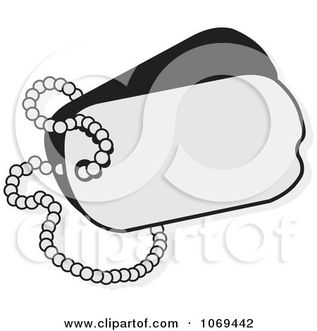 Clipart Blank Dog Tag - Royalty Free Vector Illustration by Johnny Sajem