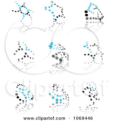 Clipart Abstract Dot Logos 2 - Royalty Free Vector Illustration by Vector Tradition SM